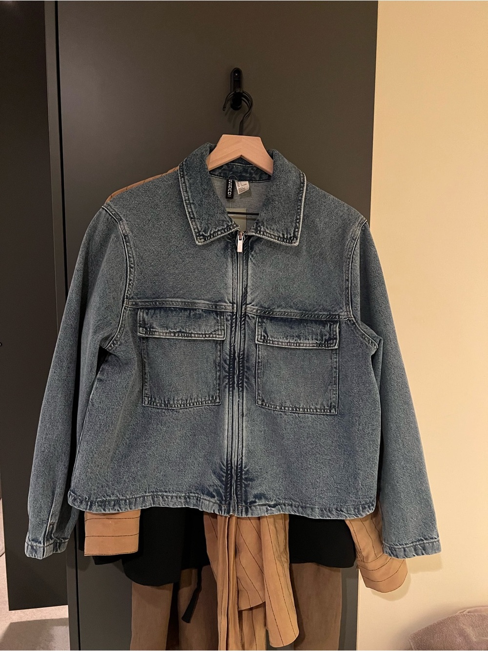 H&M Light Blue Denim Zip-Front Jacket - NWT